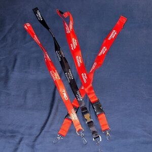 Toyota Lanyards in Red and Black